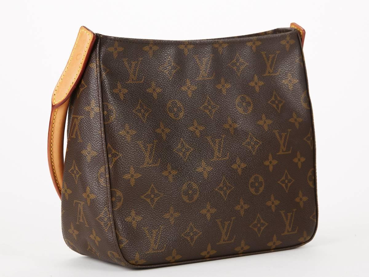 Black 2002 Louis Vuitton Brown Classic Monogram Looping Mm