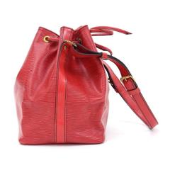 1990er Louis Vuitton Rotes Epi-Leder Vintage Petit No