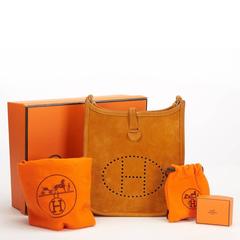 2005 Hermes Mustard Yellow Suede Evelyne TPM