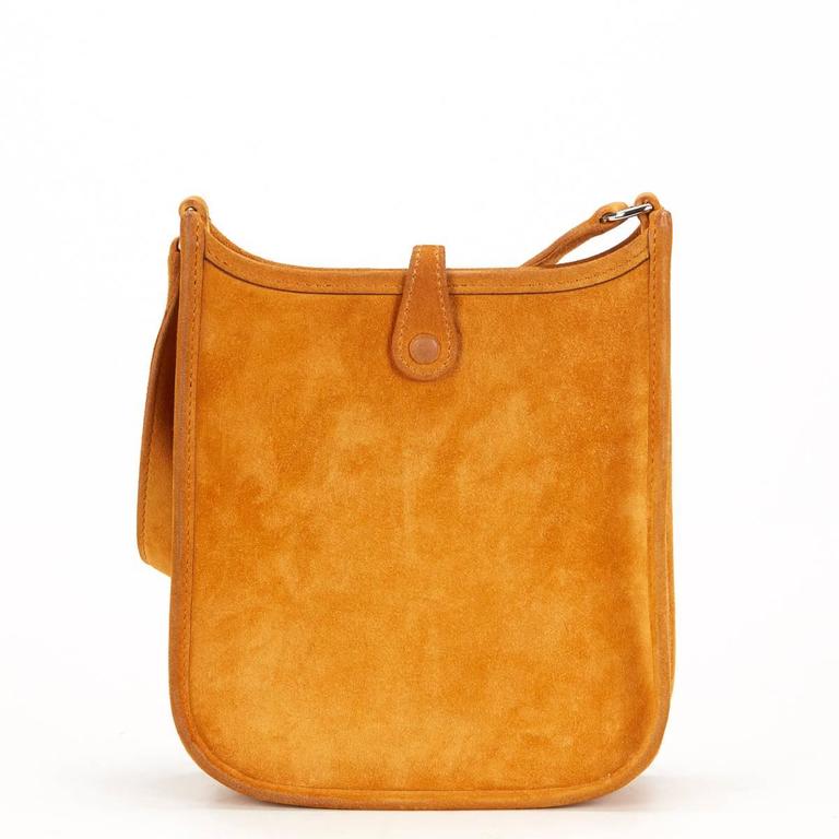 2005 Hermes Mustard Yellow Suede Evelyne TPM at 1stDibs