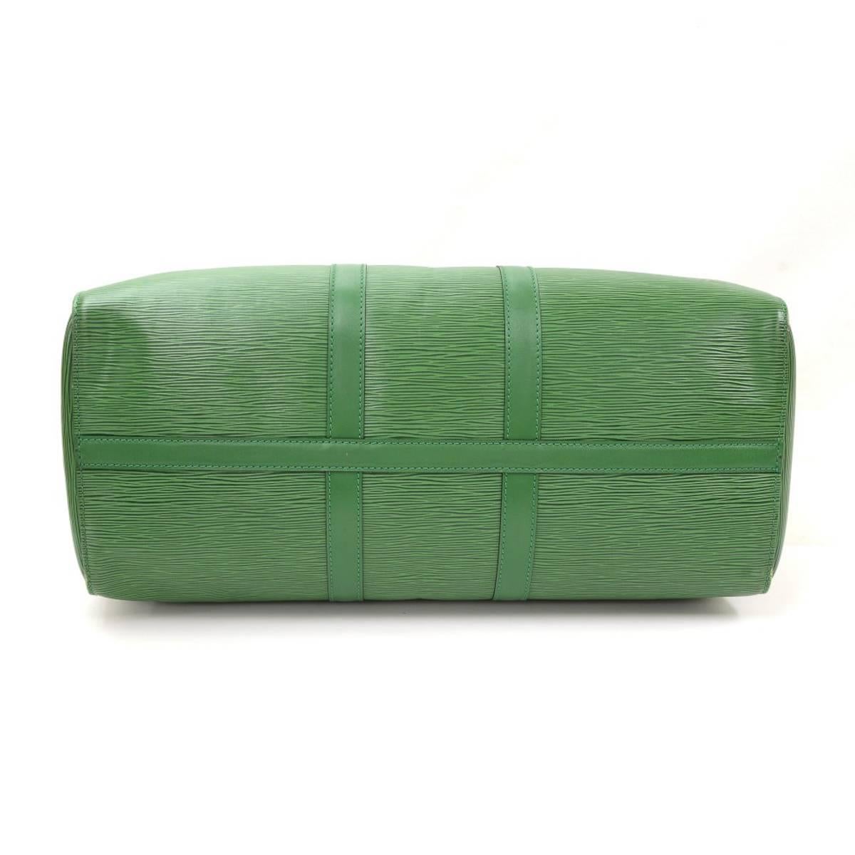 1990s Louis Vuitton Green Epi Leather Vintage Keepall 45 1