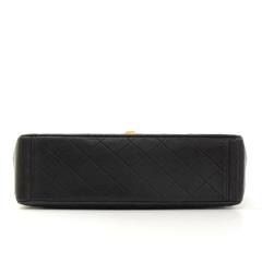 1990s Chanel Black Quilted Lambskin Vintage Maxi Jumbo XL Flap Bag