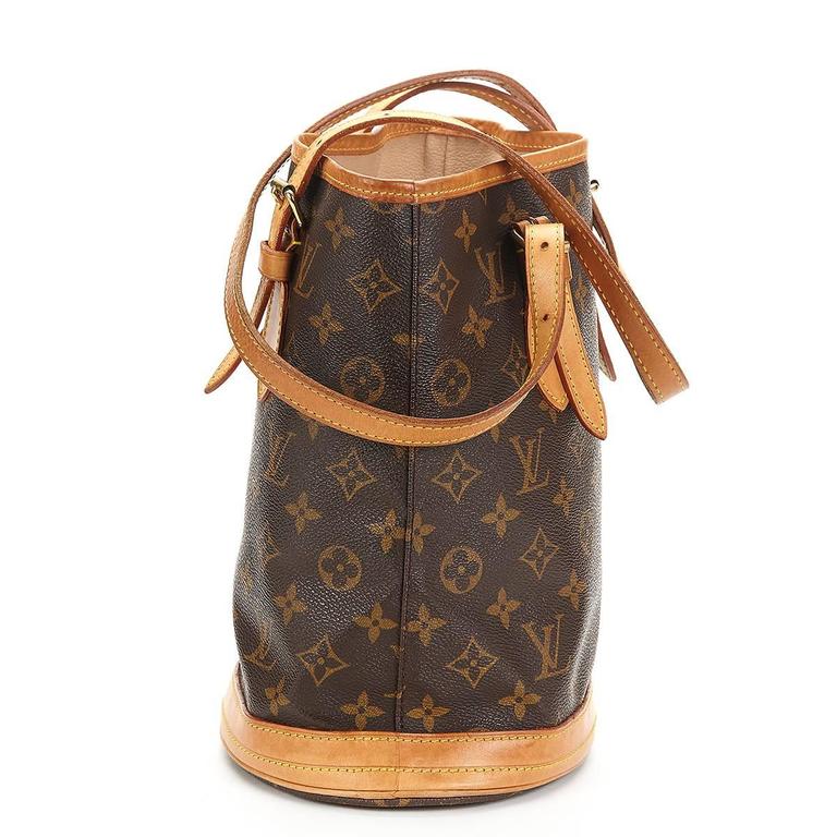 2000s Louis Vuitton Brown Classic Monogram Bucket Bag at 1stdibs