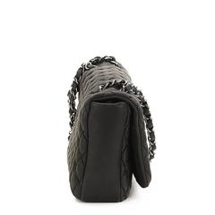 2012 Chanel Black Quilted Velvet Calfskin Small Bubble Flap Bag