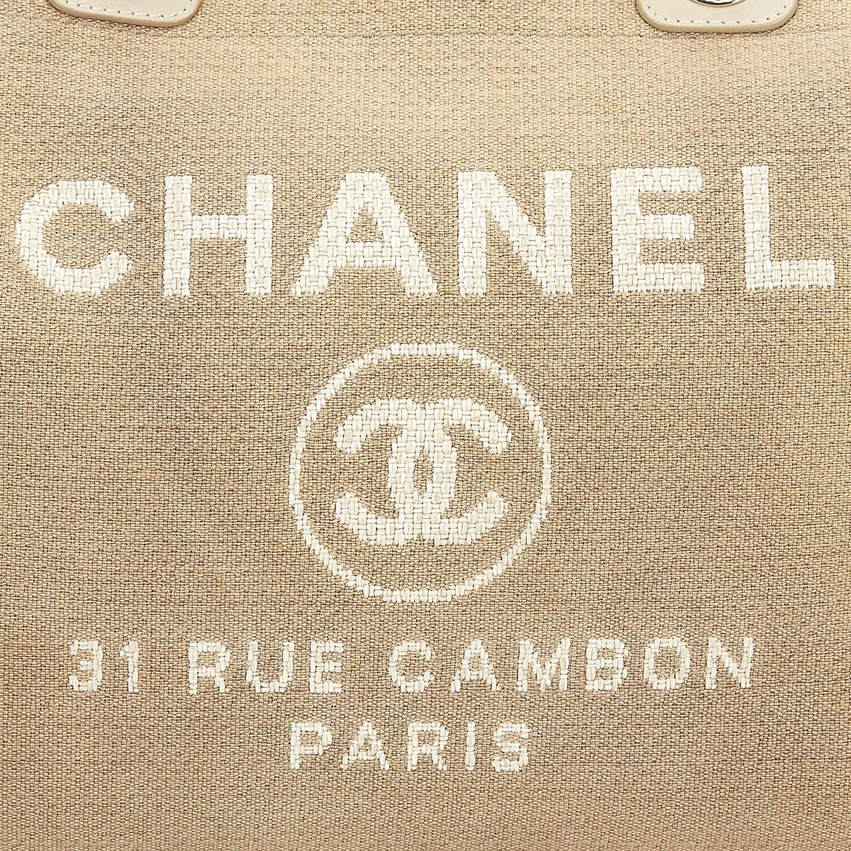 2013 Chanel Beige Canvas Large Deauville Tote 1
