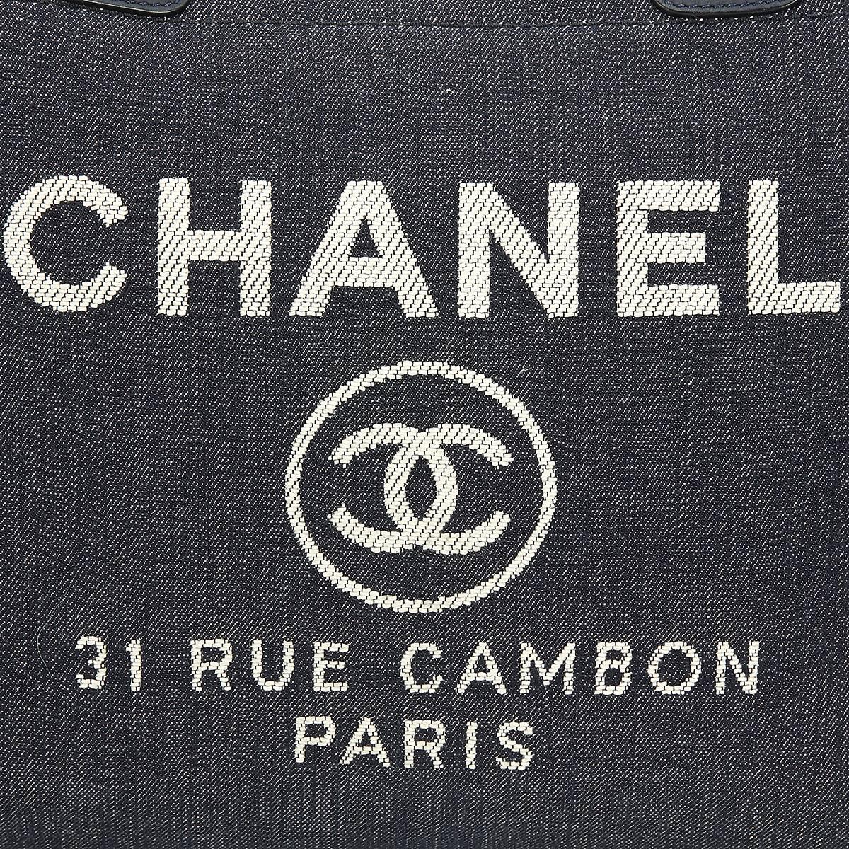 2014 Chanel Navy Canvas Large Deauville Tote 5