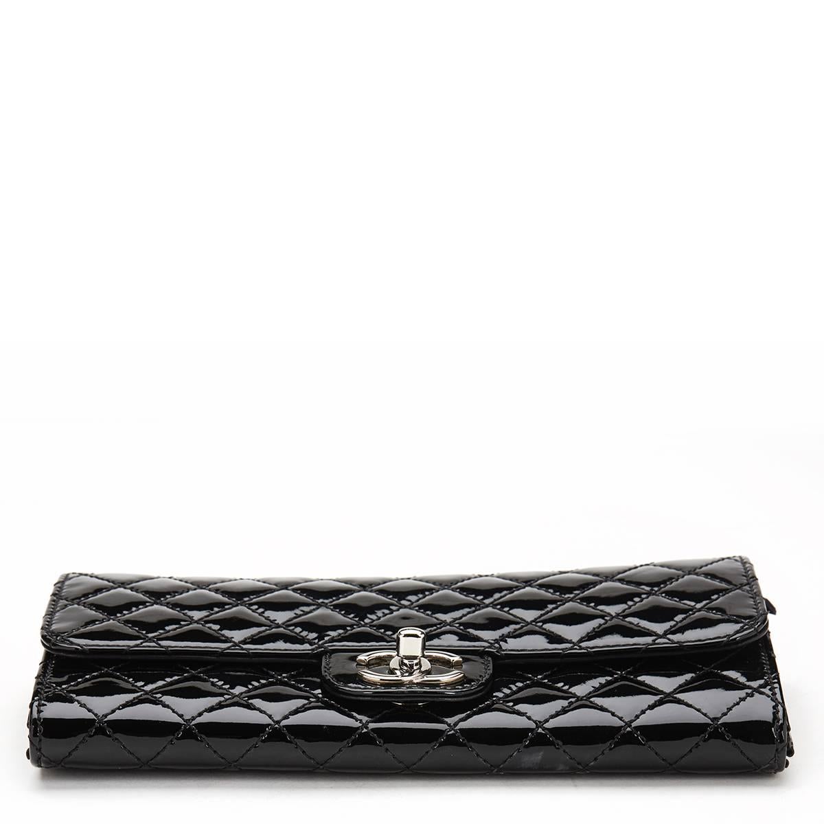 Women's 2014 Chanel Black Patent Leather Wallet-on-Chain WOC