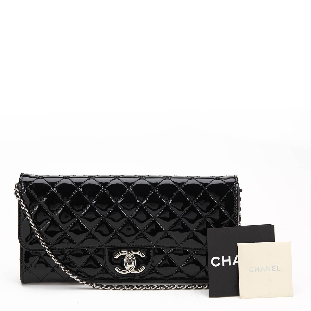 2014 Chanel Black Patent Leather Wallet-on-Chain WOC 6