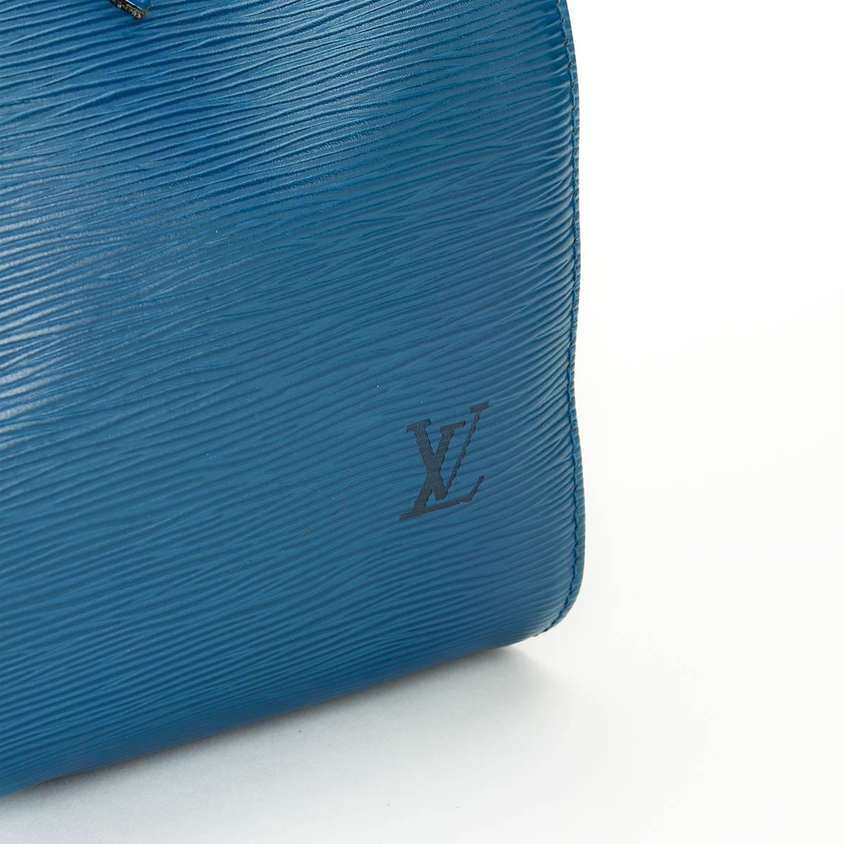 1990's Louis Vuitton Blue Epi Leather Vintage Speedy 25 2