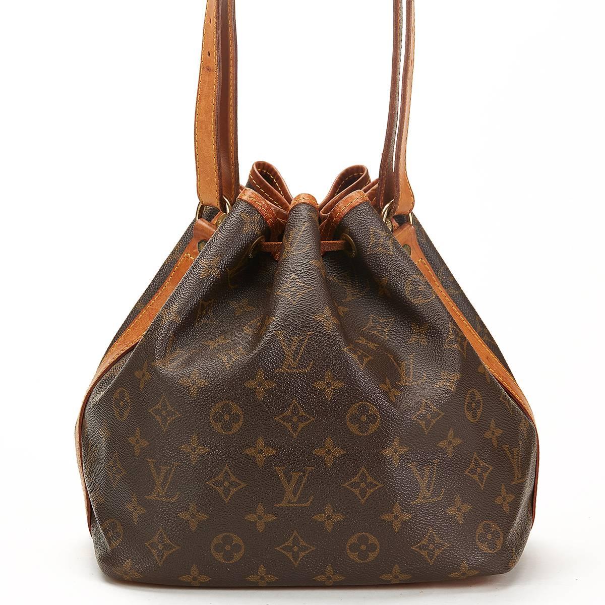 1990's Louis Vuitton Brown Classic Monogram Canvas Vintage Petit Noé In Good Condition In Bishop's Stortford, Hertfordshire