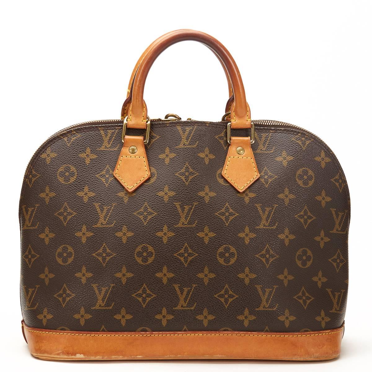 Women's 1990'S Louis Vuitton Brown Classic Monogram Canvas Alma MM