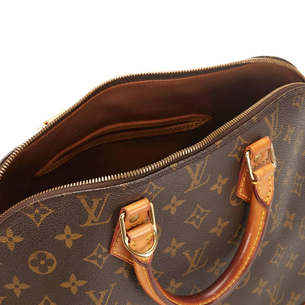 1990'S Louis Vuitton Brown Classic Monogram Canvas Alma MM 4