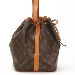 1980's Louis Vuitton Brown Classic Monogram Canvas Vintage Petit Noé