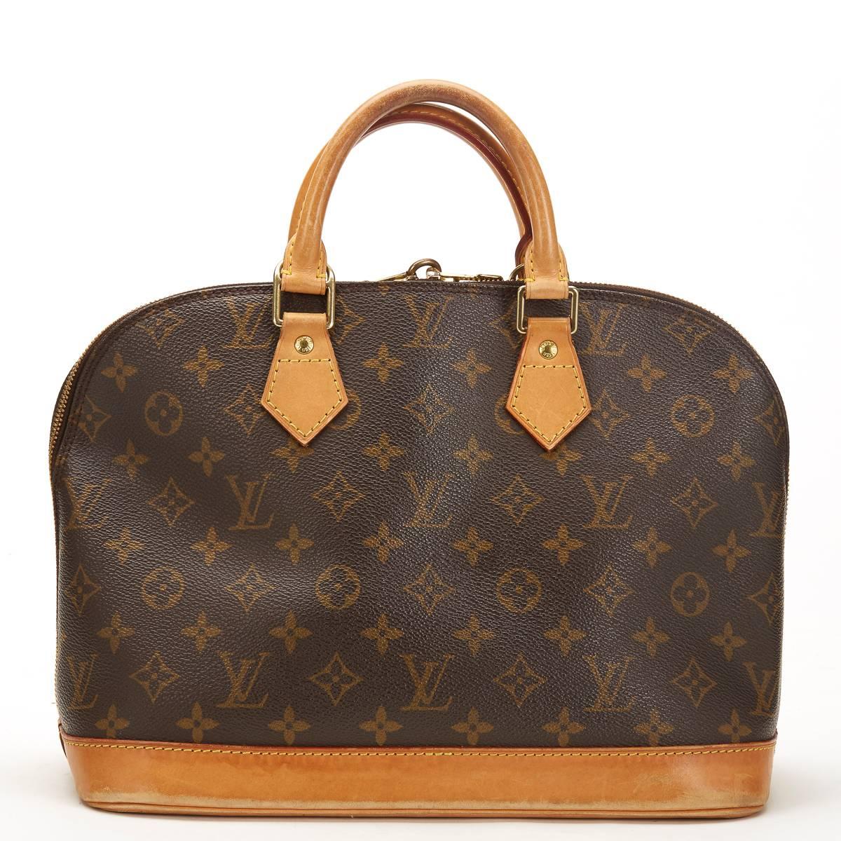 Women's 2000s Louis Vuitton Brown Classic Monogram Canvas Alma MM