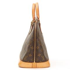 1990's Louis Vuitton Braun Klassisch Monogramm Segeltuch Vintage Alma MM