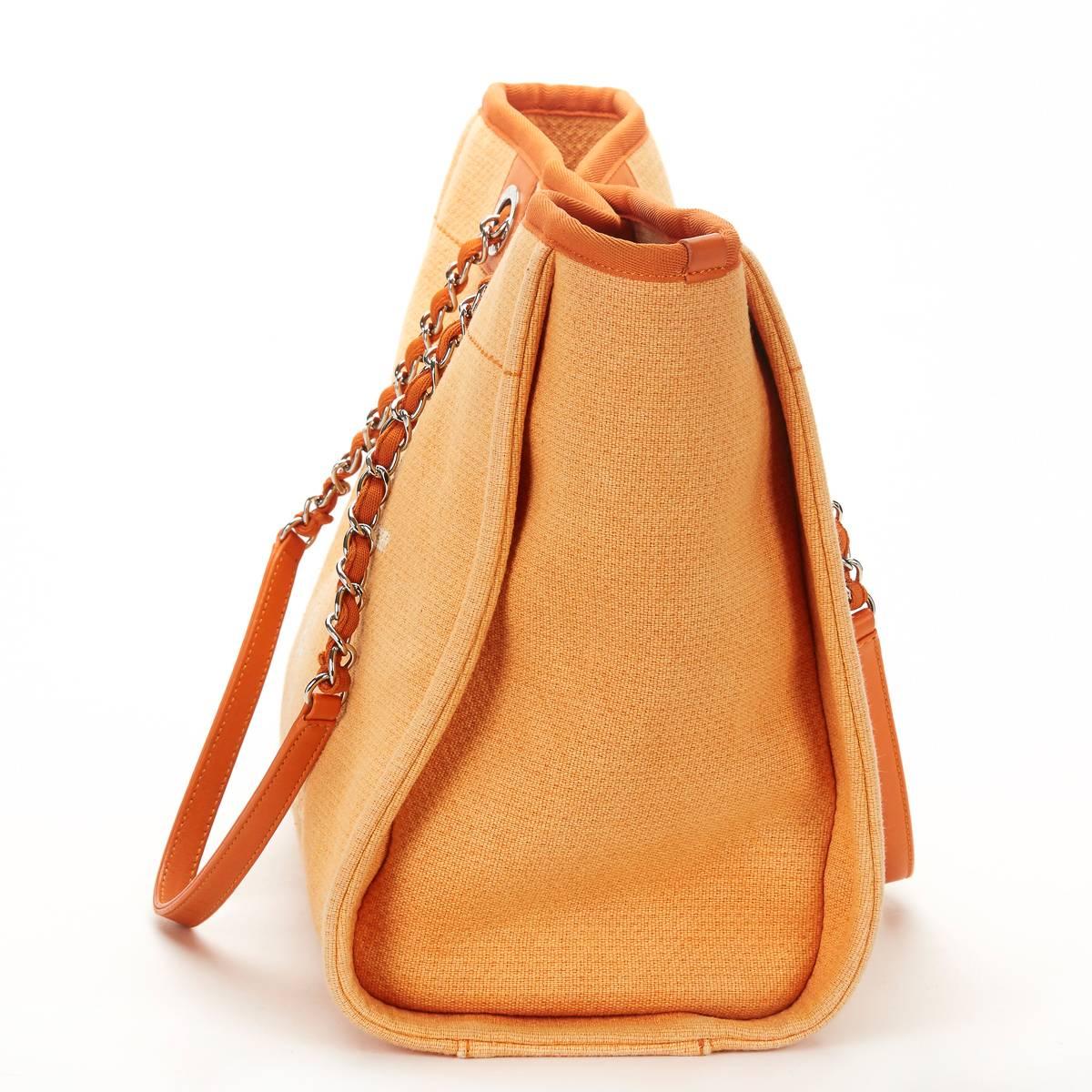 chanel orange tote bag