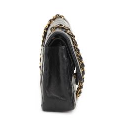 2000s Chanel Black Quilted Lambskin Classic Double Flap Bag