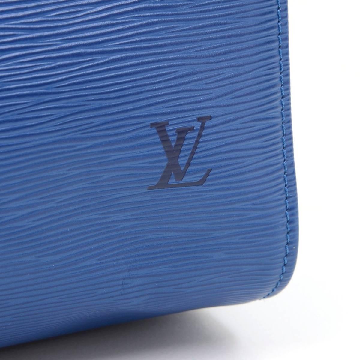 1995 Louis Vuitton Blue Epi Leather Vintage Speedy 25 In Excellent Condition In Bishop's Stortford, Hertfordshire