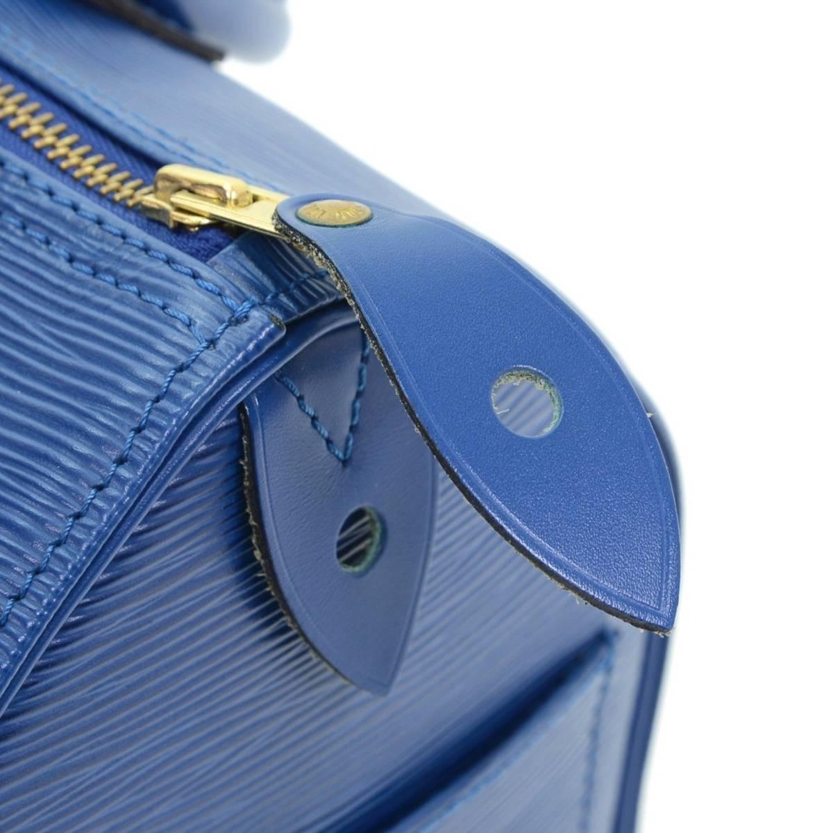 1995 Louis Vuitton Blue Epi Leather Vintage Speedy 25 1
