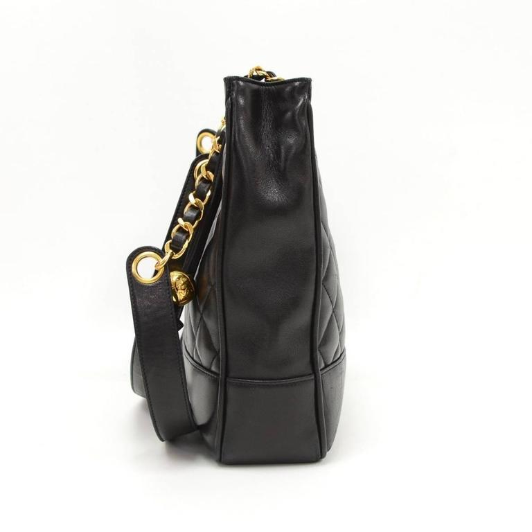 1990's Chanel Black Quilted Lambskin Vintage Timeless Shoulder Bag at ...