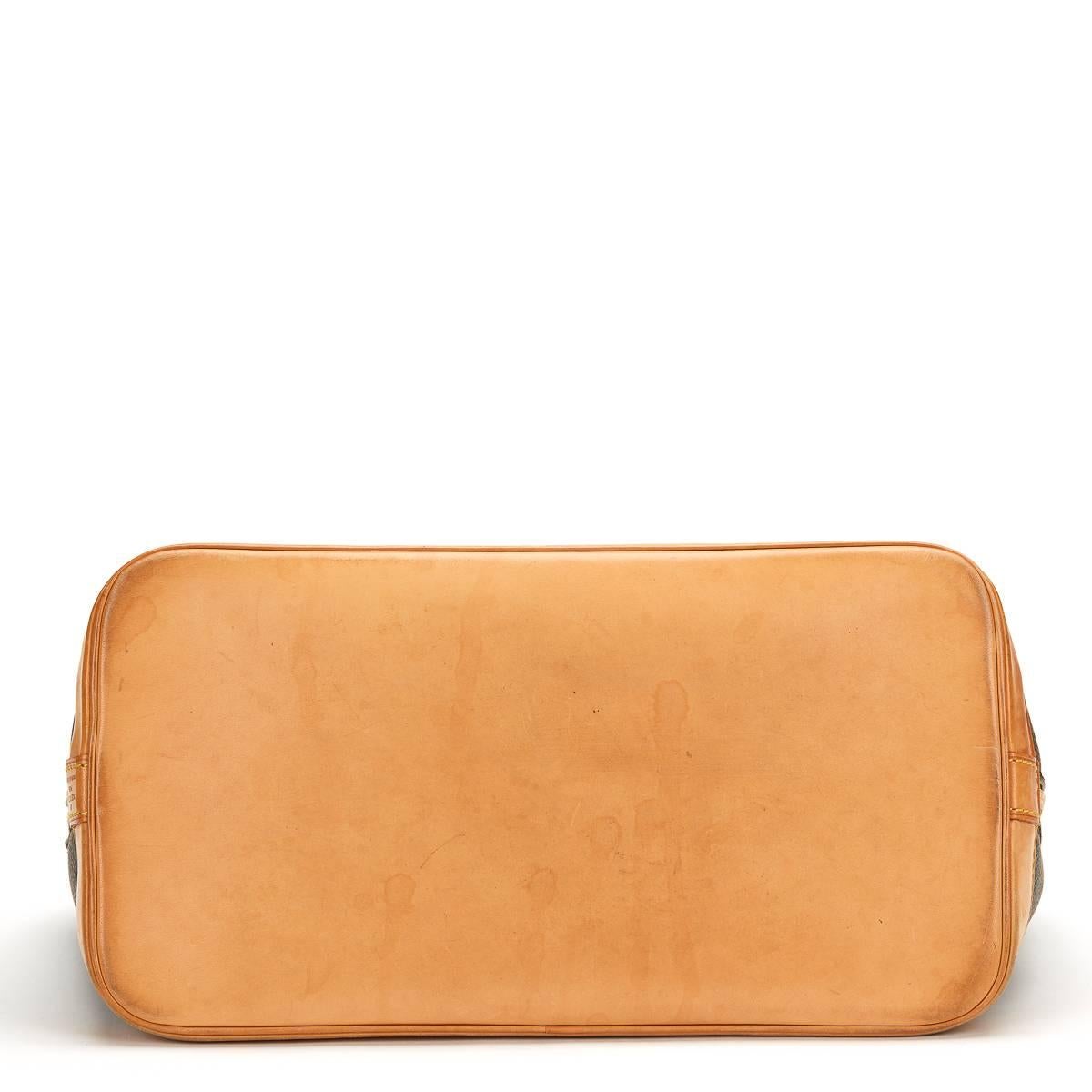 2000s Louis Vuitton Brown Classic Monogram Coated Canvas Alma MM 1