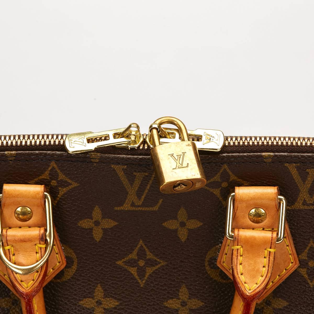 2000s Louis Vuitton Brown Classic Monogram Coated Canvas Alma MM 2