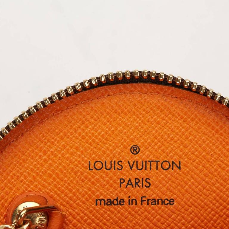 2000s Louis Vuitton Brown Classic Monogram Groom Edition Round Coin Purse  at 1stDibs