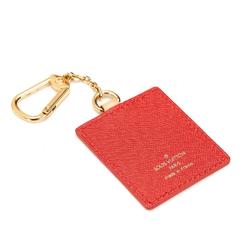 2000s Louis Vuitton Vachetta Leather Red Groom Edition Key Ring