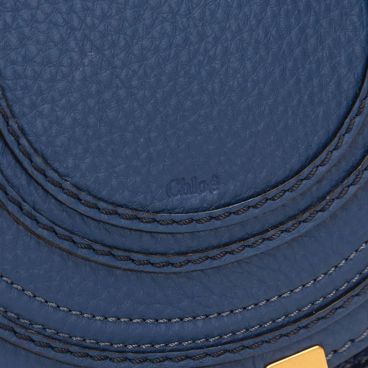 2016 Chloé Royal Navy Calfskin Mini Marcie 2