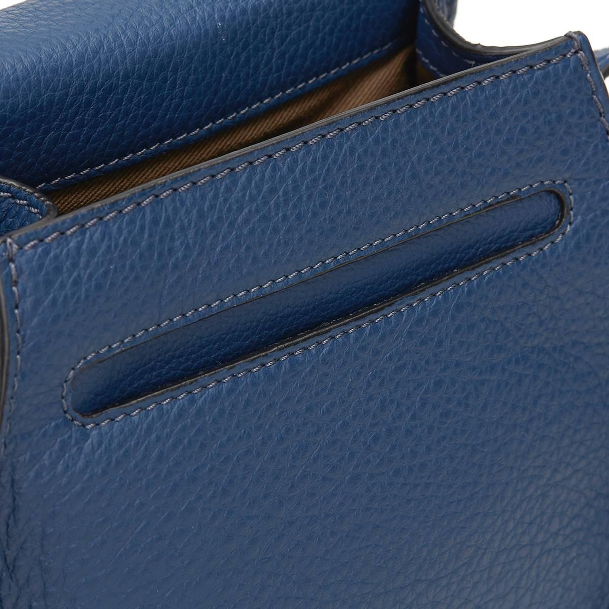 2016 Chloé Royal Navy Calfskin Mini Marcie 3