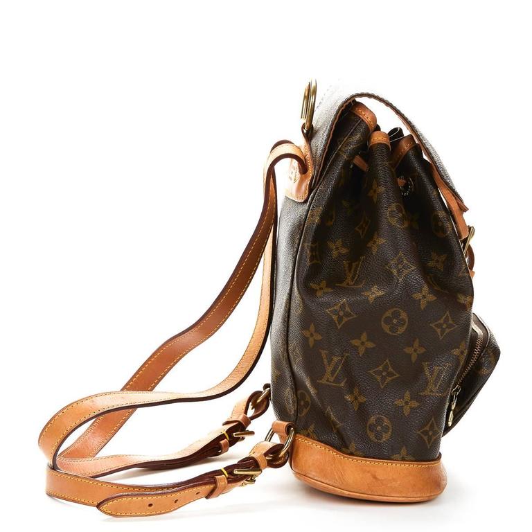 1990s Louis Vuitton Brown Classic Monogram Coated Canvas Montsouris MM at 1stdibs