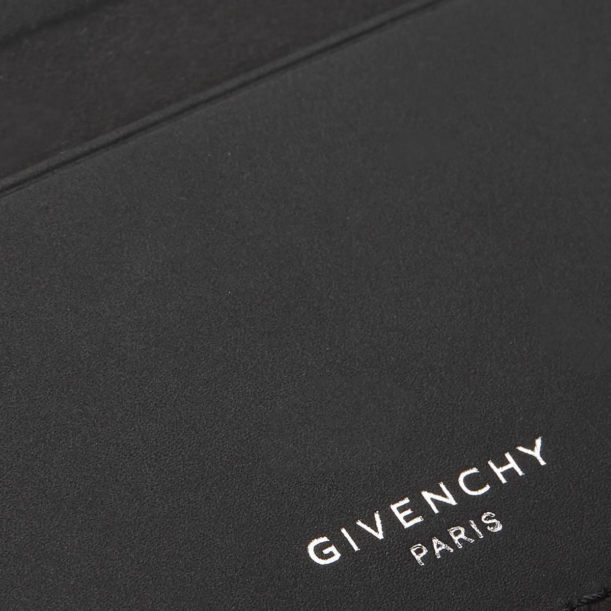 Men's 2010s Givenchy Black Coated Canvas Rottweiler Classic Single Bill Wallet