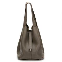 2012 Hermès Etoupe Clemence Leather Picotin Lock TGM