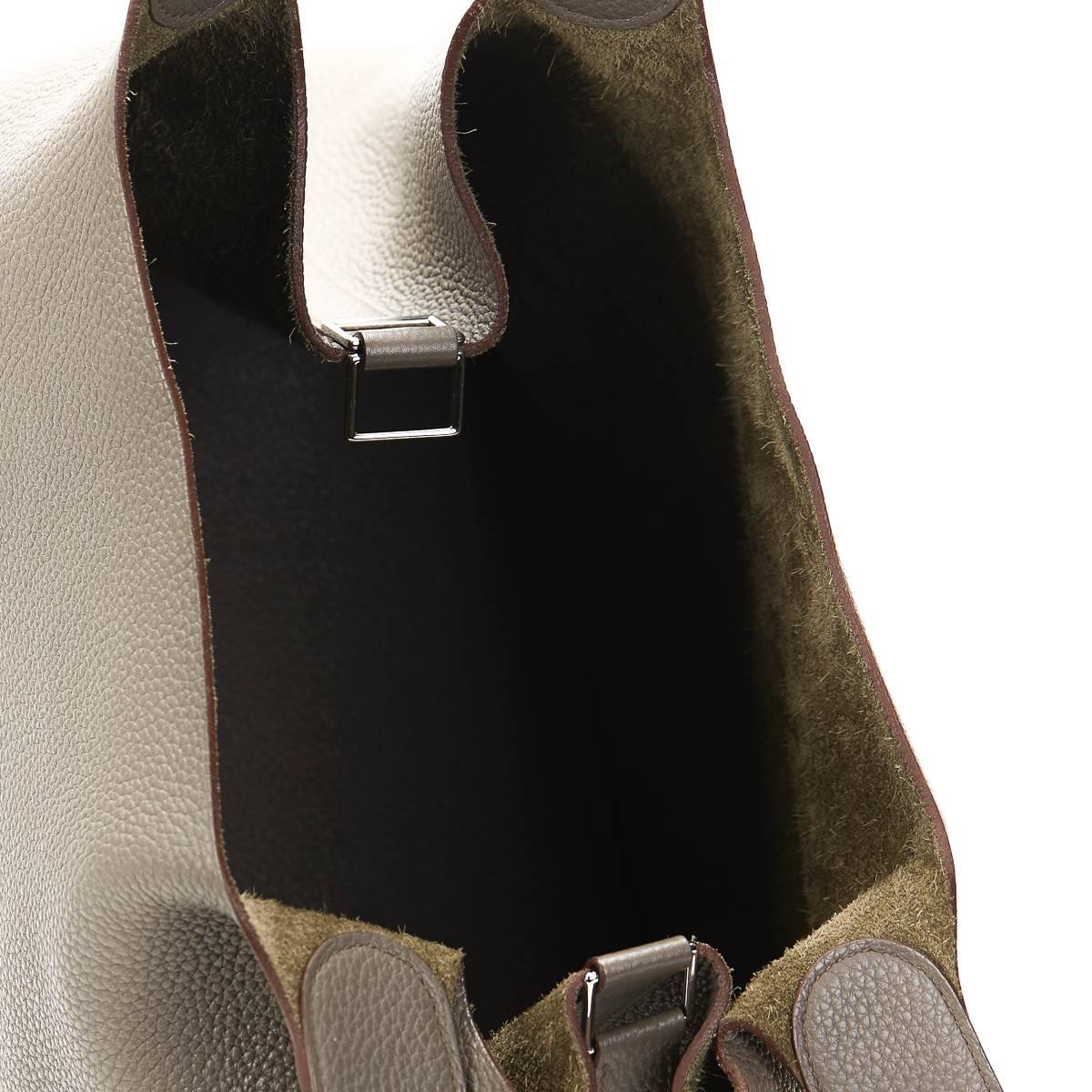 2012 Hermès Etoupe Clemence Leather Picotin Lock TGM 2