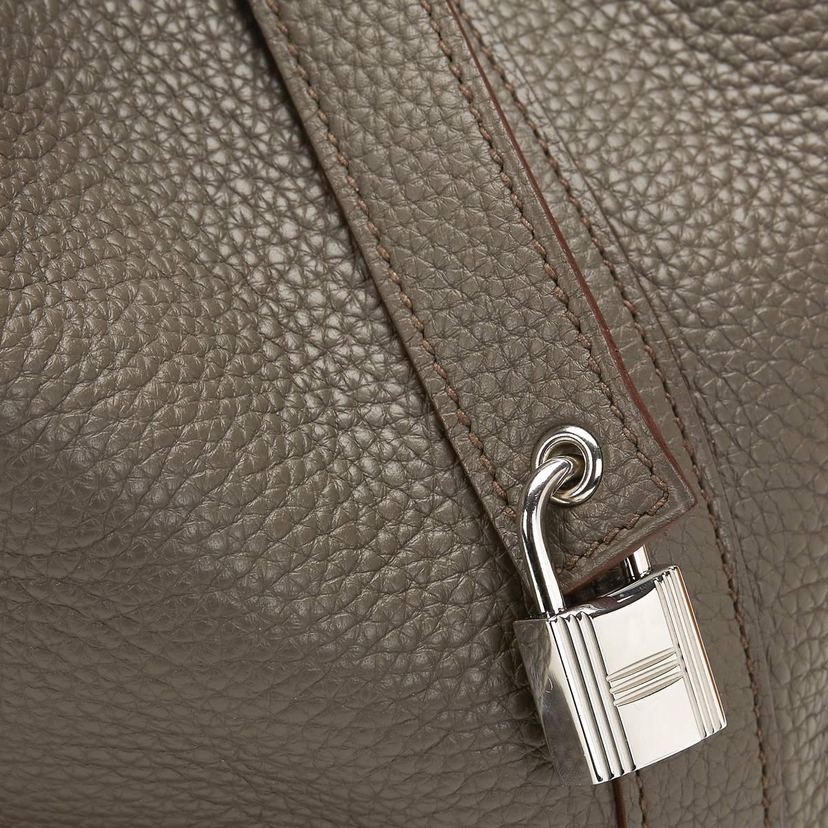 2012 Hermès Etoupe Clemence Leather Picotin Lock TGM 5