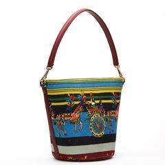 2013 Dolce & Gabbana Multicolour Canvas Miss Ingrid Bucket Tote