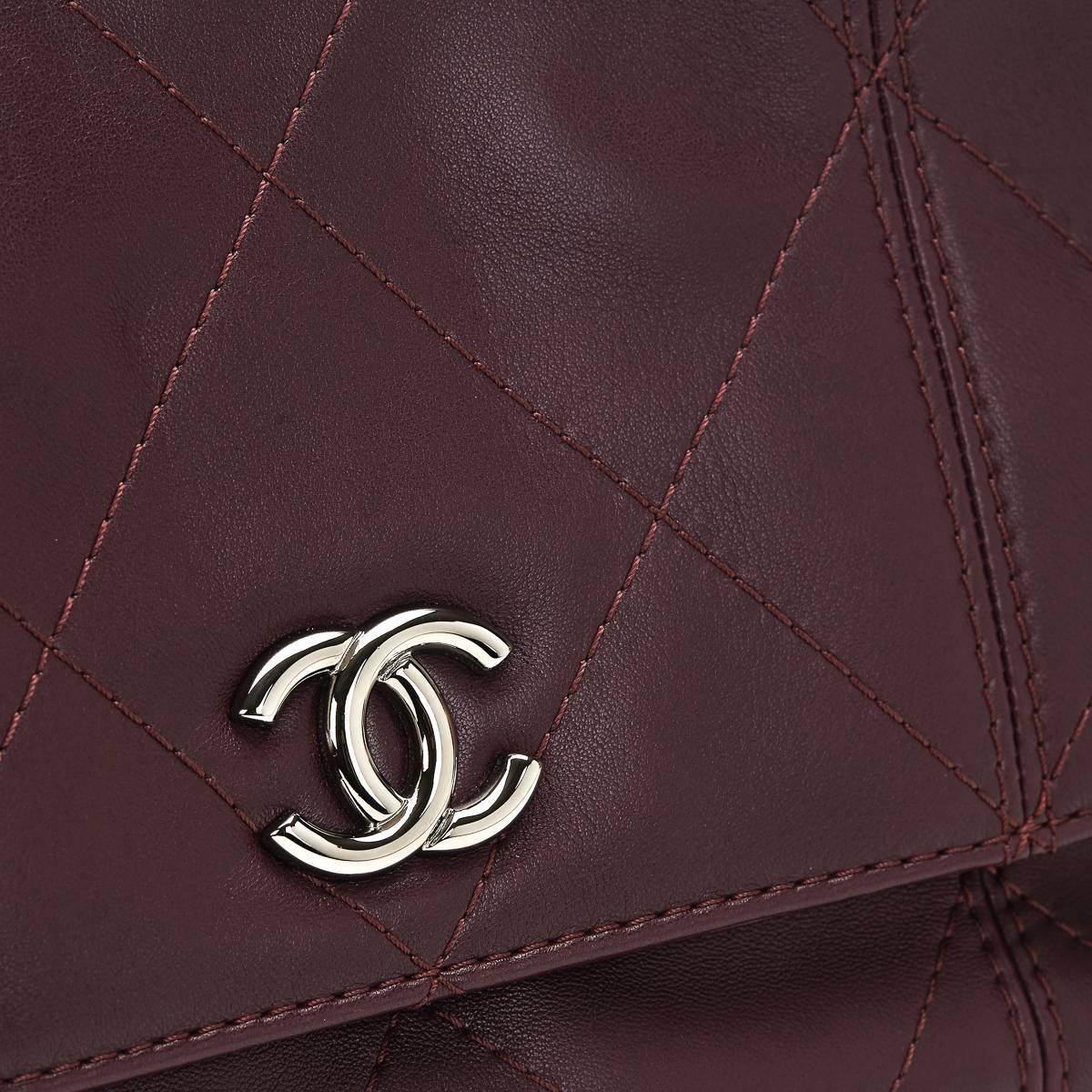 2011 Chanel Maroon Quilted Lambskin Classic Single Flap Bag 3