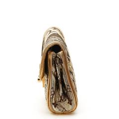 2000 Louis Vuitton Gold Monogram Brocade Thalie Clutch