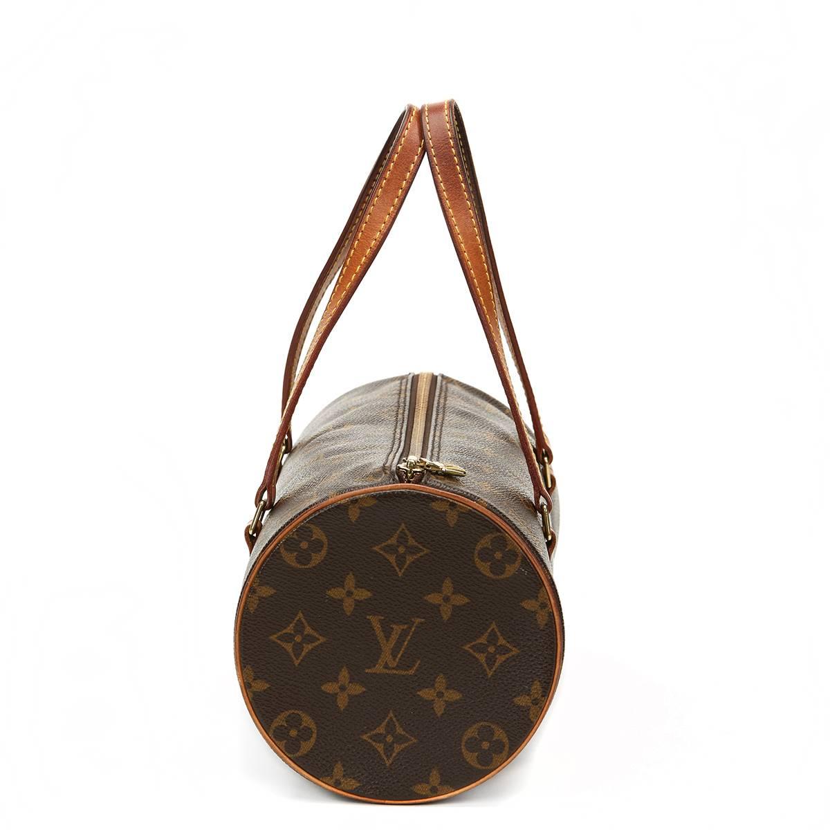 2000s Louis Vuitton Brown Classic Monogram Coated Canvas Papillon 26 In Good Condition In Bishop's Stortford, Hertfordshire