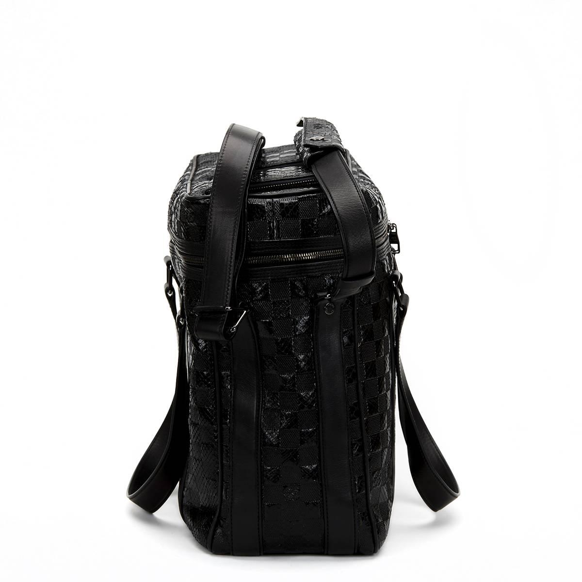 Women's or Men's 2008 Louis Vuitton Black Damier Python DJ Bag