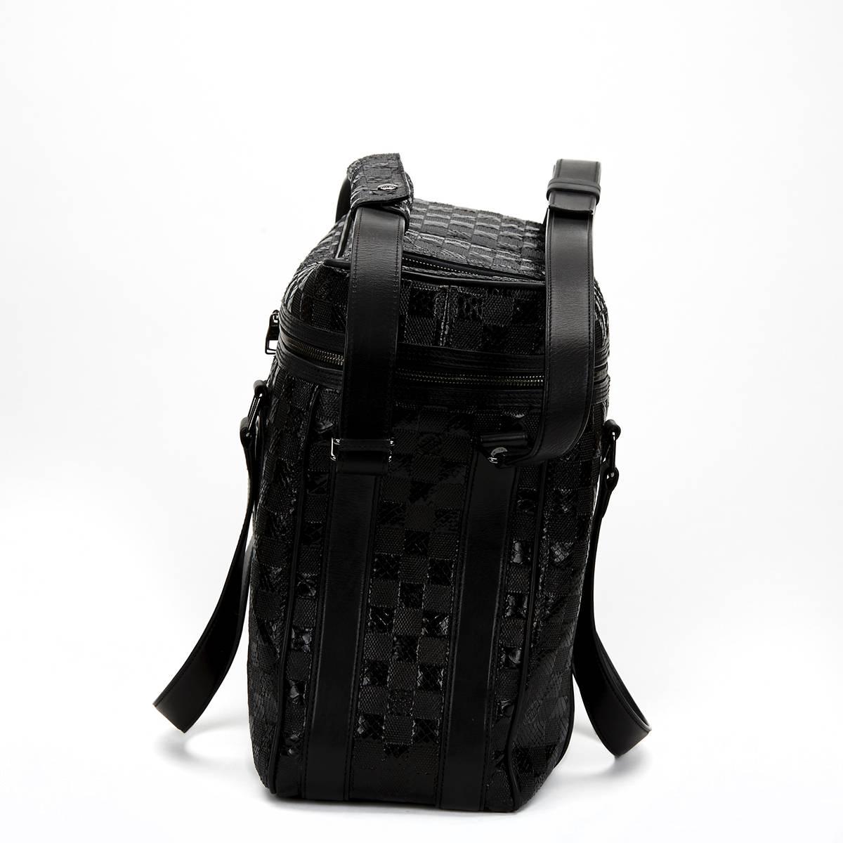 2008 Louis Vuitton Black Damier Python DJ Bag In Good Condition In Bishop's Stortford, Hertfordshire