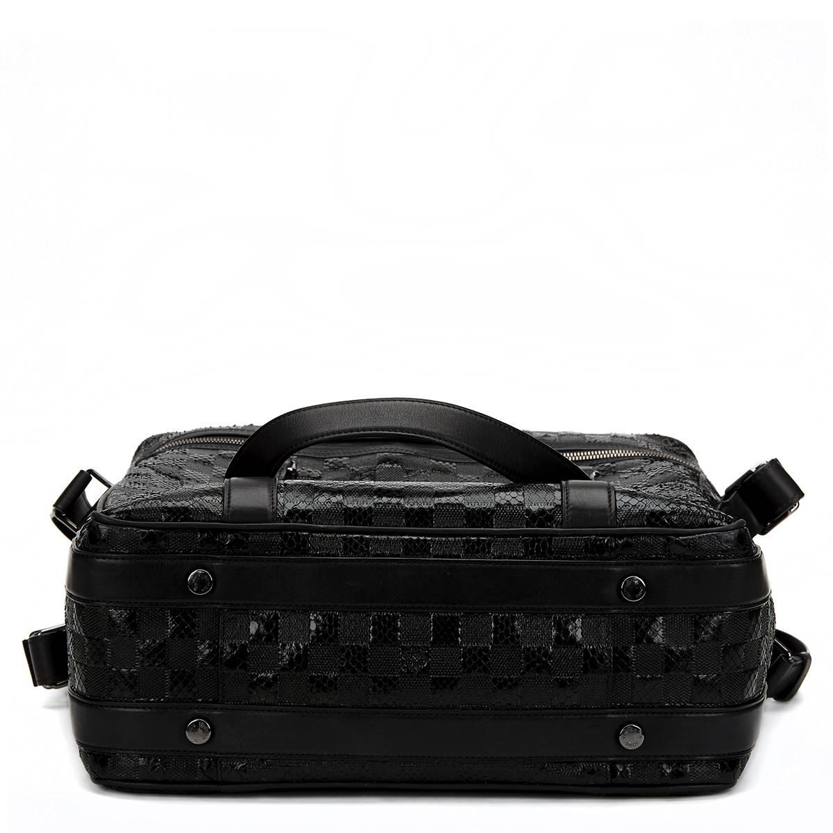 2008 Louis Vuitton Black Damier Python DJ Bag 1