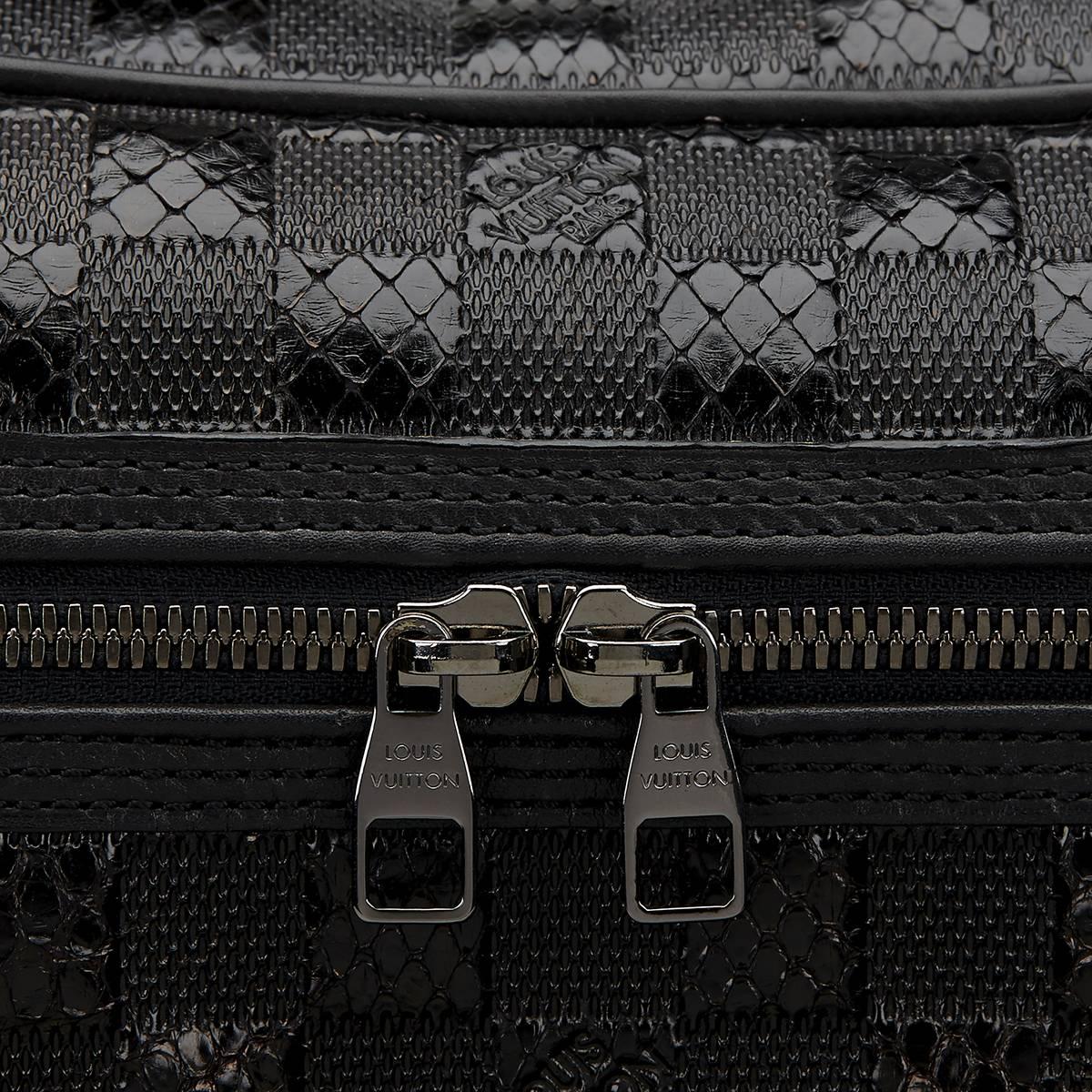 2008 Louis Vuitton Black Damier Python DJ Bag 5