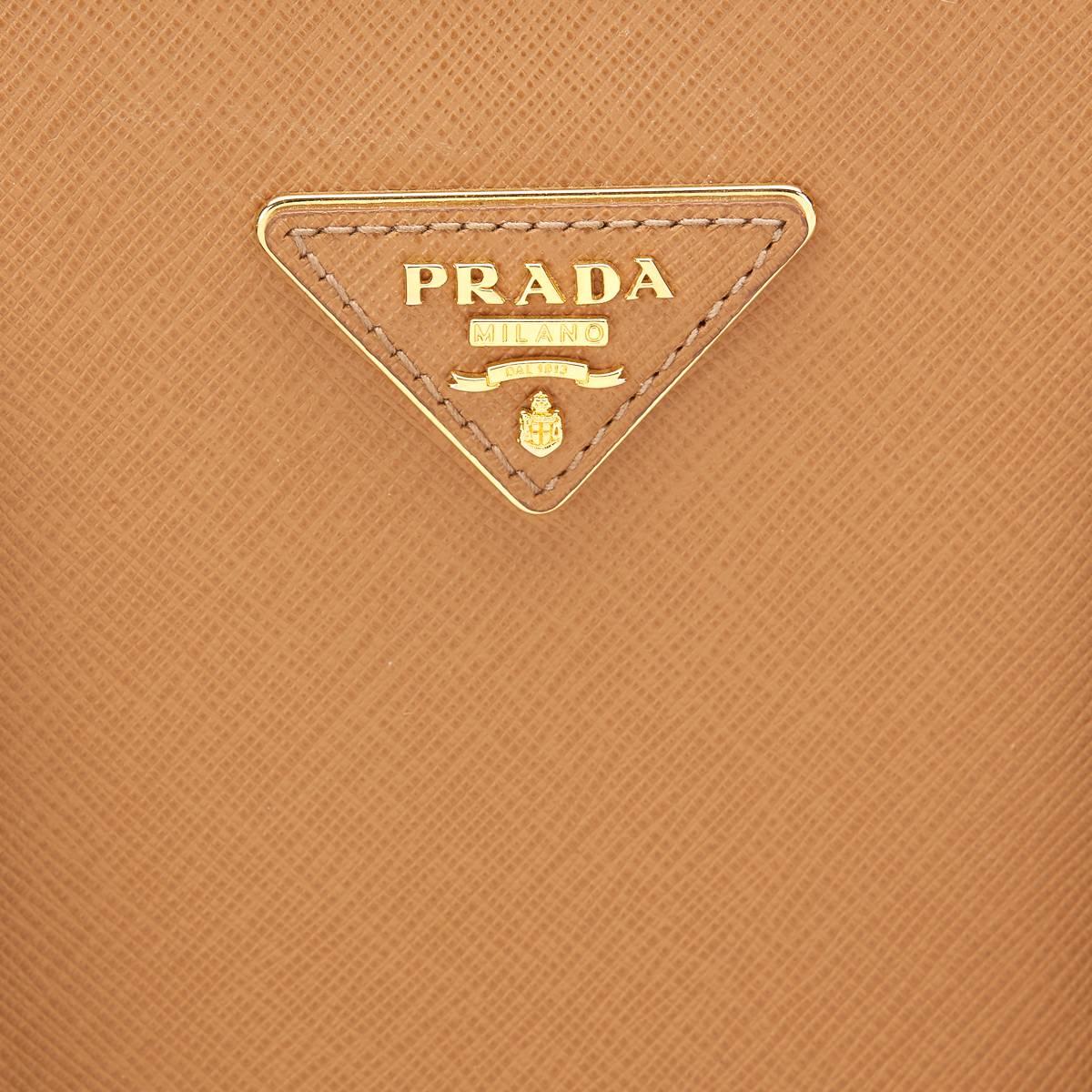 2015 Prada Caramel Saffiano Leather Open Promenade 2