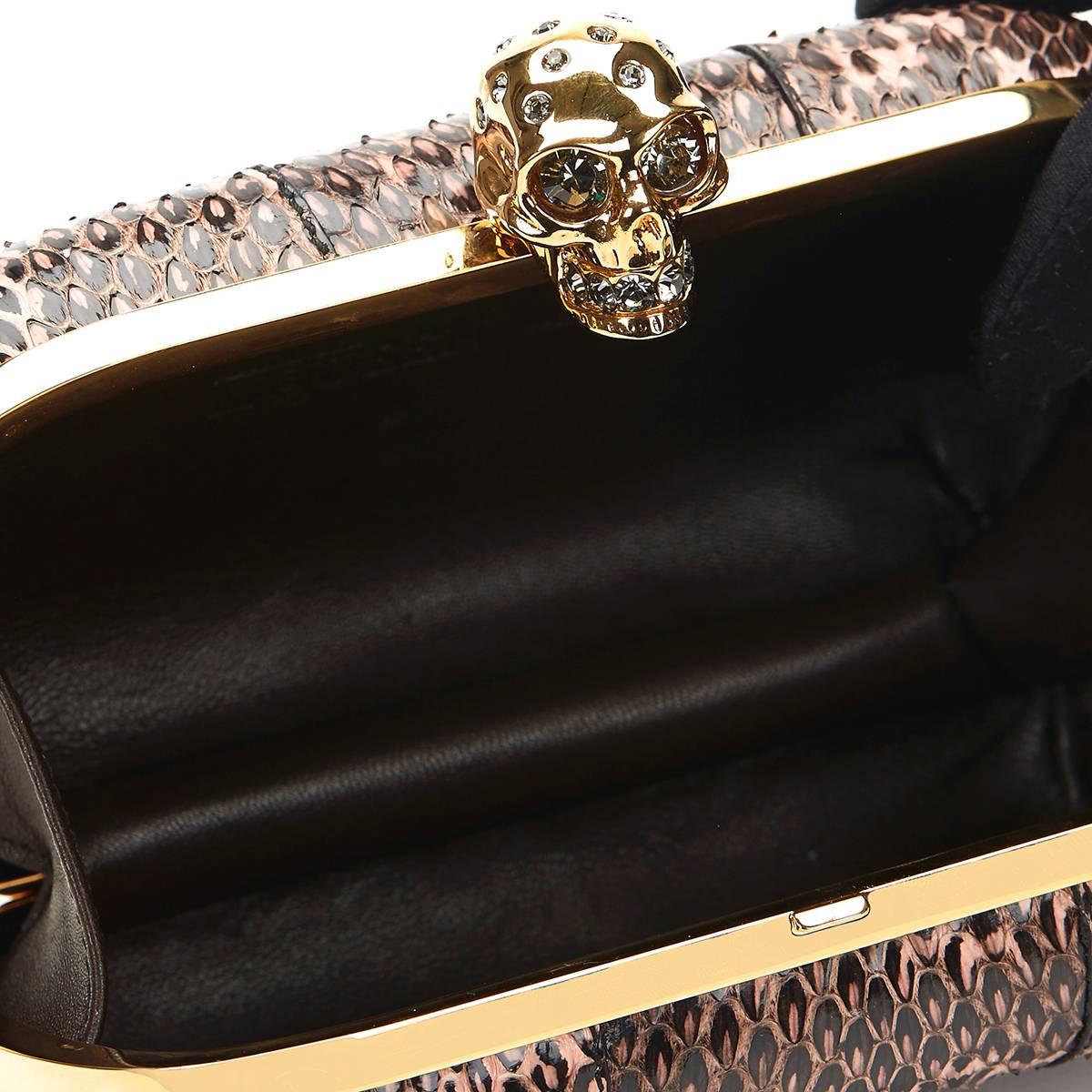 Alexander McQueen Black and Pink Python Skull Box, 2015  4