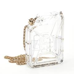 2015 Chanel Clear Plexiglass Dubai by Night Gas Can Minaudiere