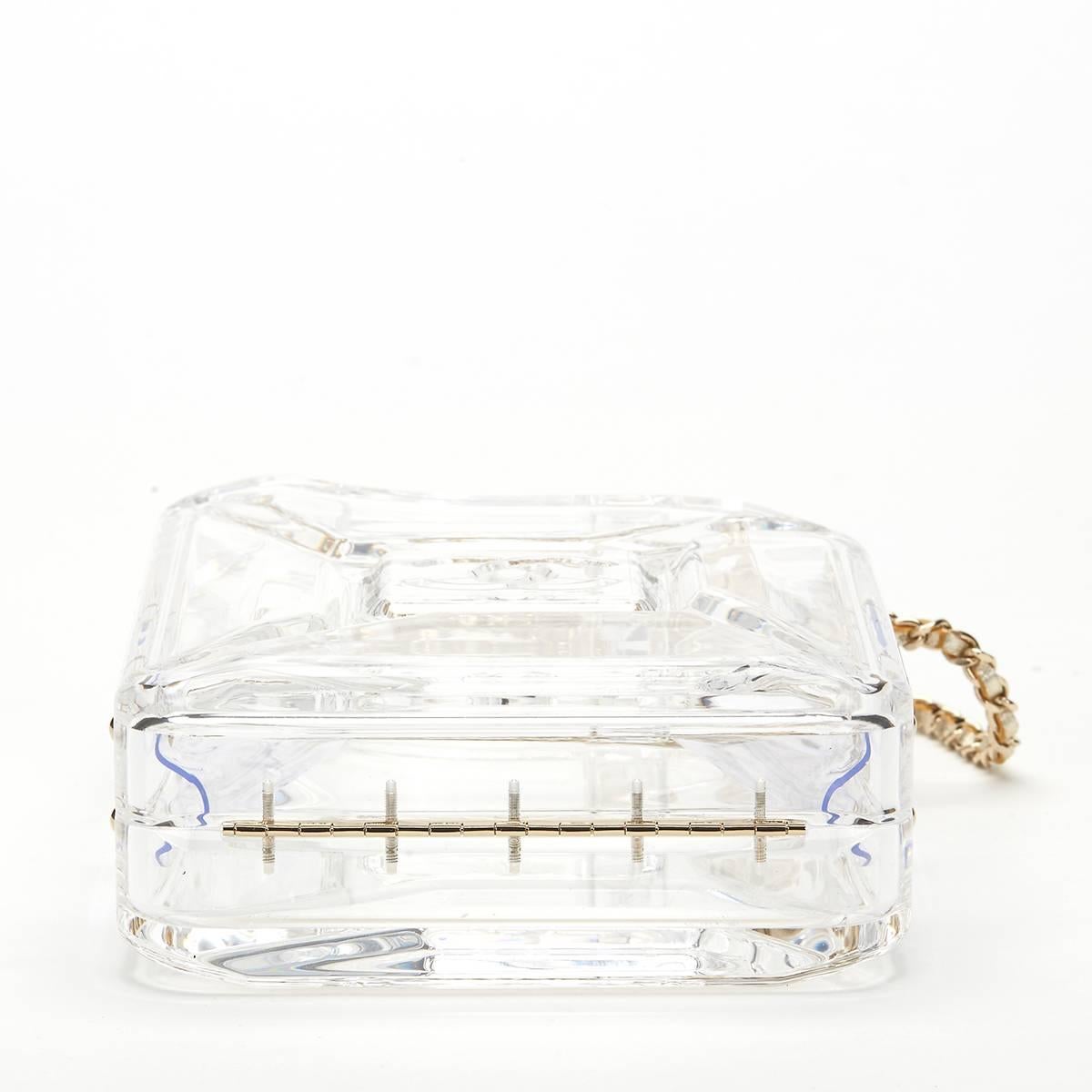 Women's 2015 Chanel Clear Plexiglass Dubai by Night Gas Can Minaudiere