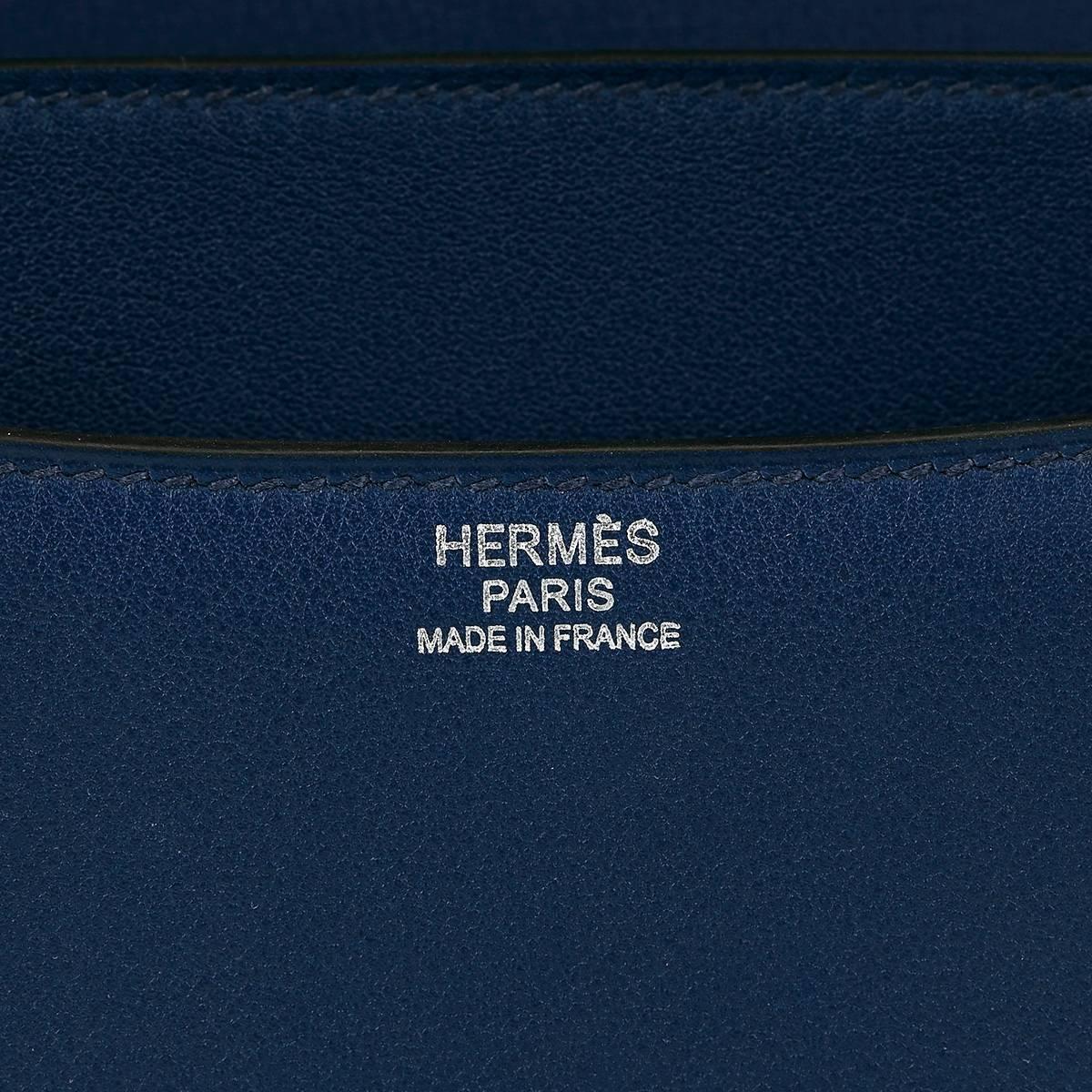 2015 Hermès Bleu Saphir Swift Leather Constance 18 3