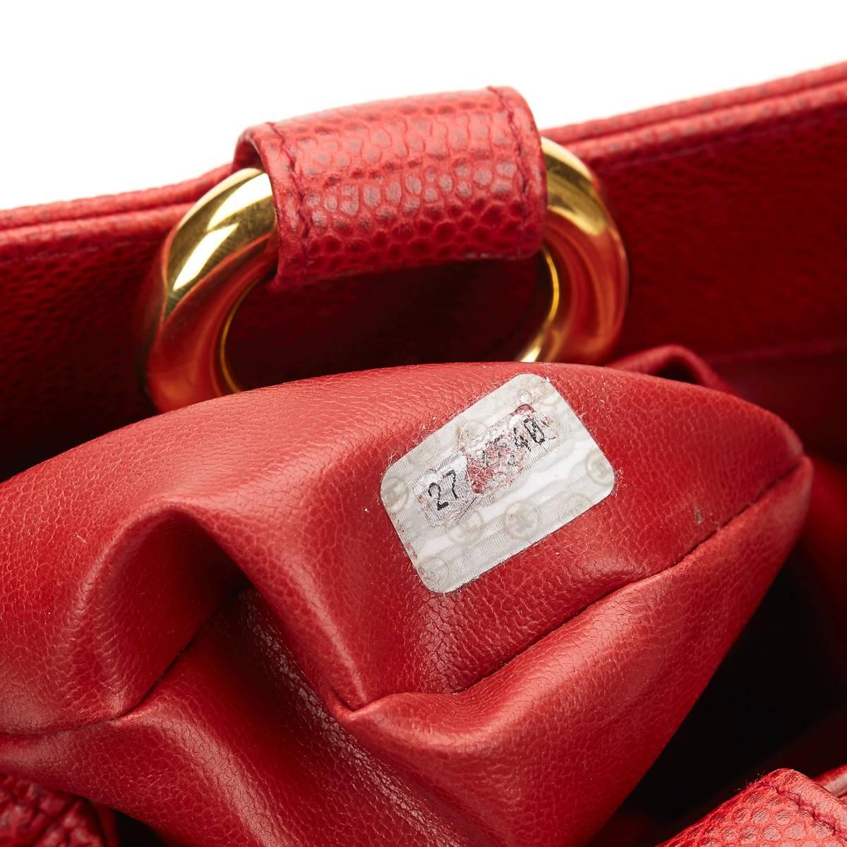 1990s Chanel Red Caviar Leather Vintage Bucket Bag 4