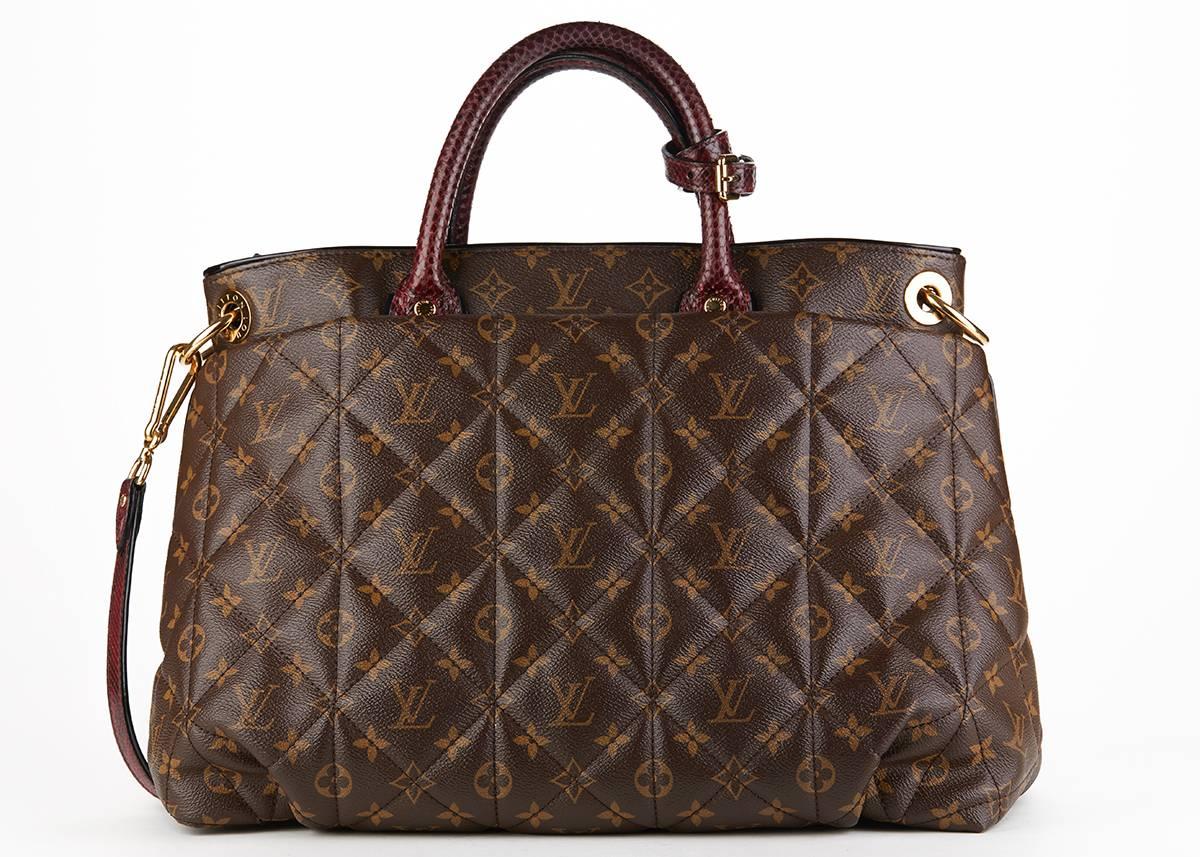 Women's Louis Vuitton Brown Classic Monogram Canvas Ostrich and Python Etoile, 2010s 